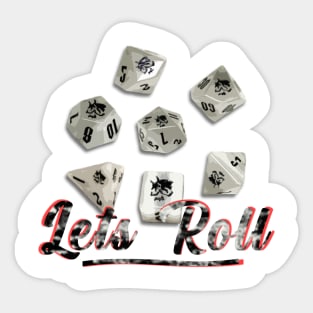 roll deathdice Sticker